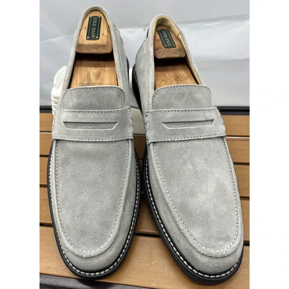 NEW! FootJoy Loafers 11 M Gray Suede Penny Loafers Classic Slip-on FJ Golf - Picture 3 of 10